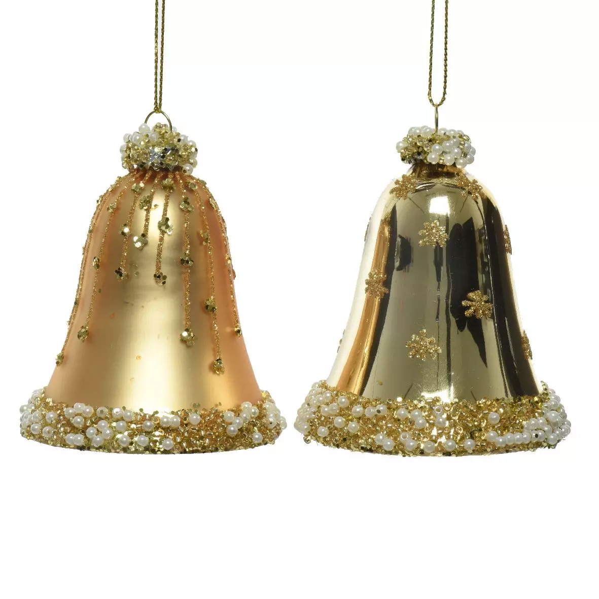 Lot de 2 clochettes en verre Kristina Or 1