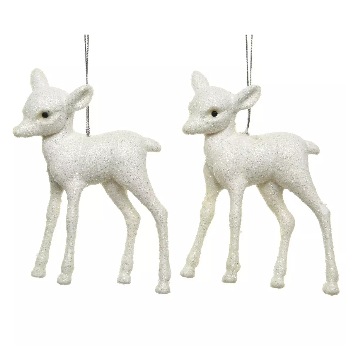 Lote de 2 cervatillos para colgar Margeriaz Blanco 2