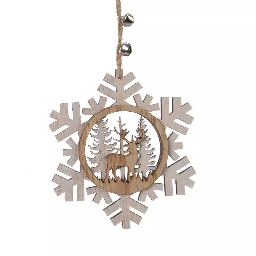 Fiocco di neve di Natale Renne Bianco 2