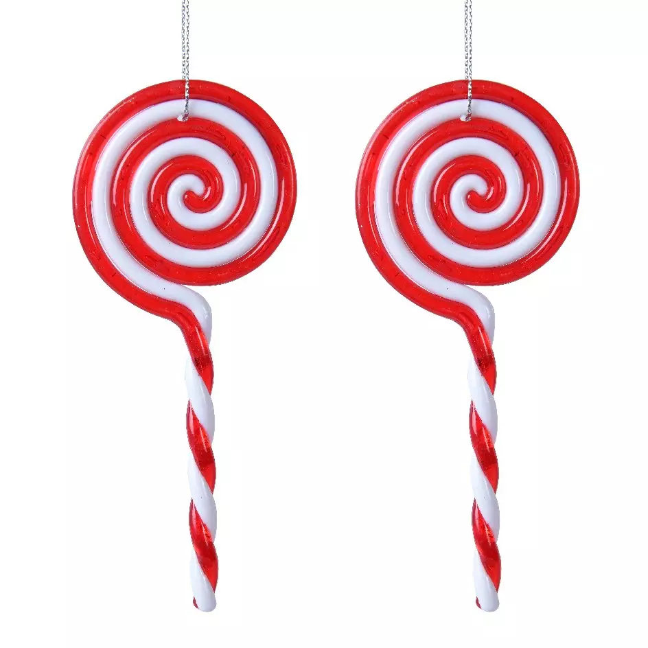 Confezione di 2 caramelle Leccalecca spirale Rosso 1