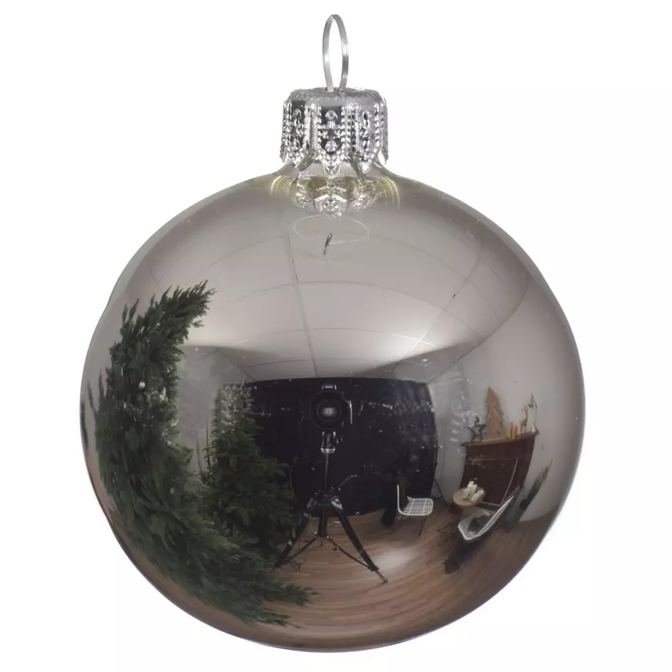 Boule de Noël (D150 mm) en verre Arctique brillante Boule de Noël 1