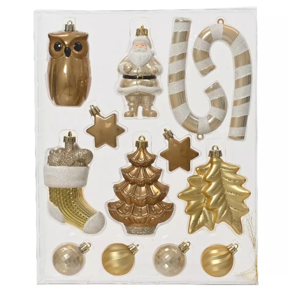 Kit de décoration de sapin de Noël Manaé Or 1