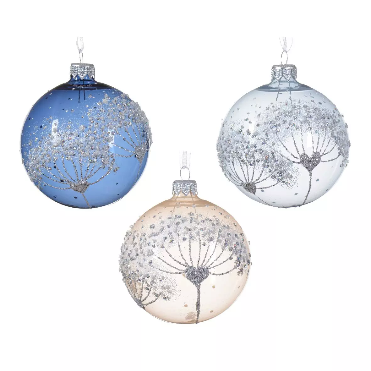 Lot de 6 boules de Noël (D80 mm) en verre Caucasia  2