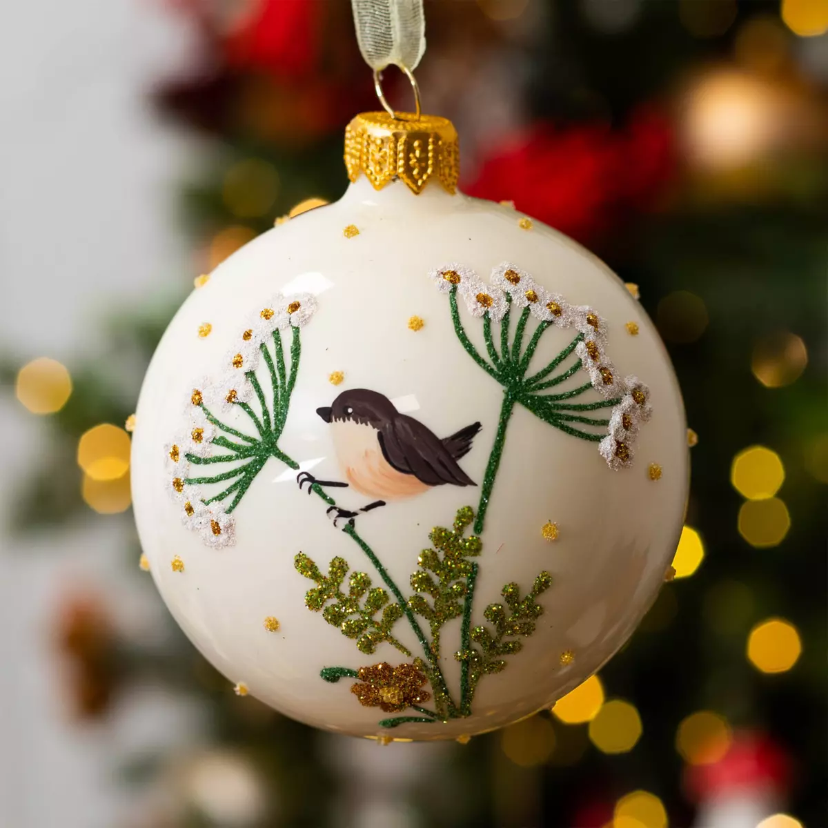 Lot de 6 boules de Noël (D80 mm) en verre Sweety Marron 1