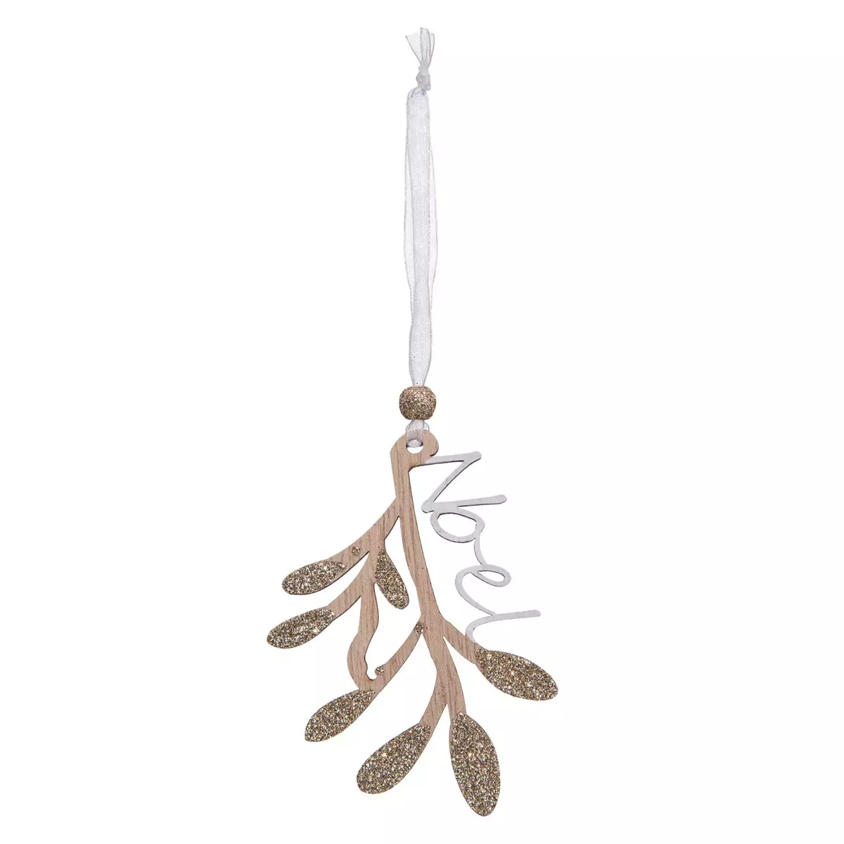 Confezione di 4 fiocchi di neve di Natale Naturale Bianco 2