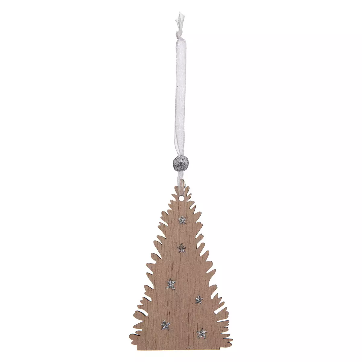 Confezione di 4 fiocchi di neve di Natale Naturale Bianco 4