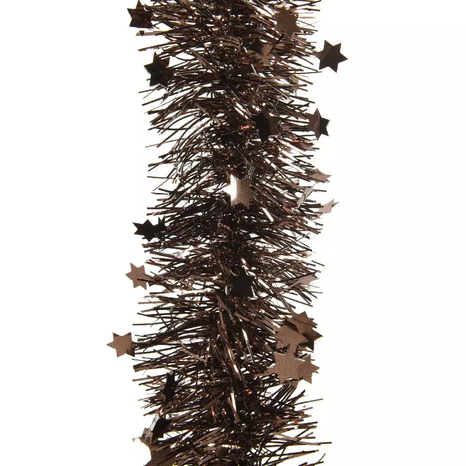 Girlande (D10 cm) mit Sternen Alpine Dunkelbraun 1