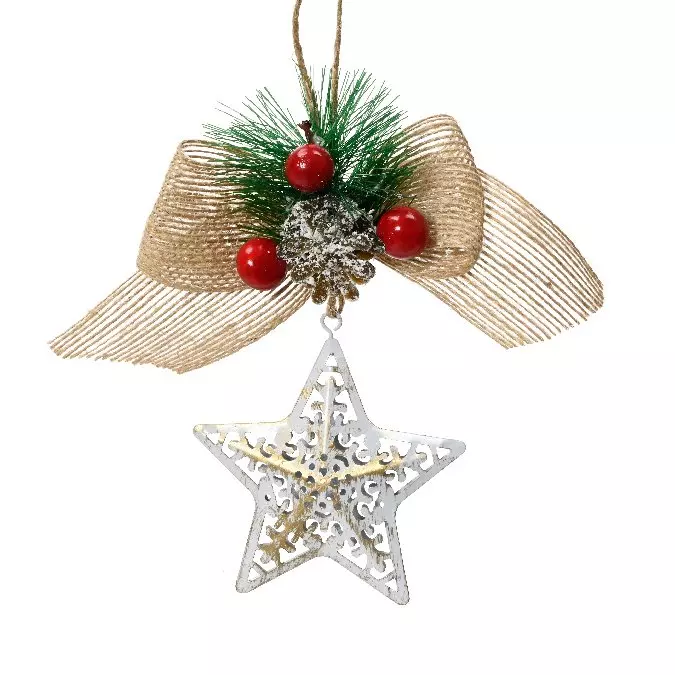 Sospensione di Natale Decorata stellate Multicolore