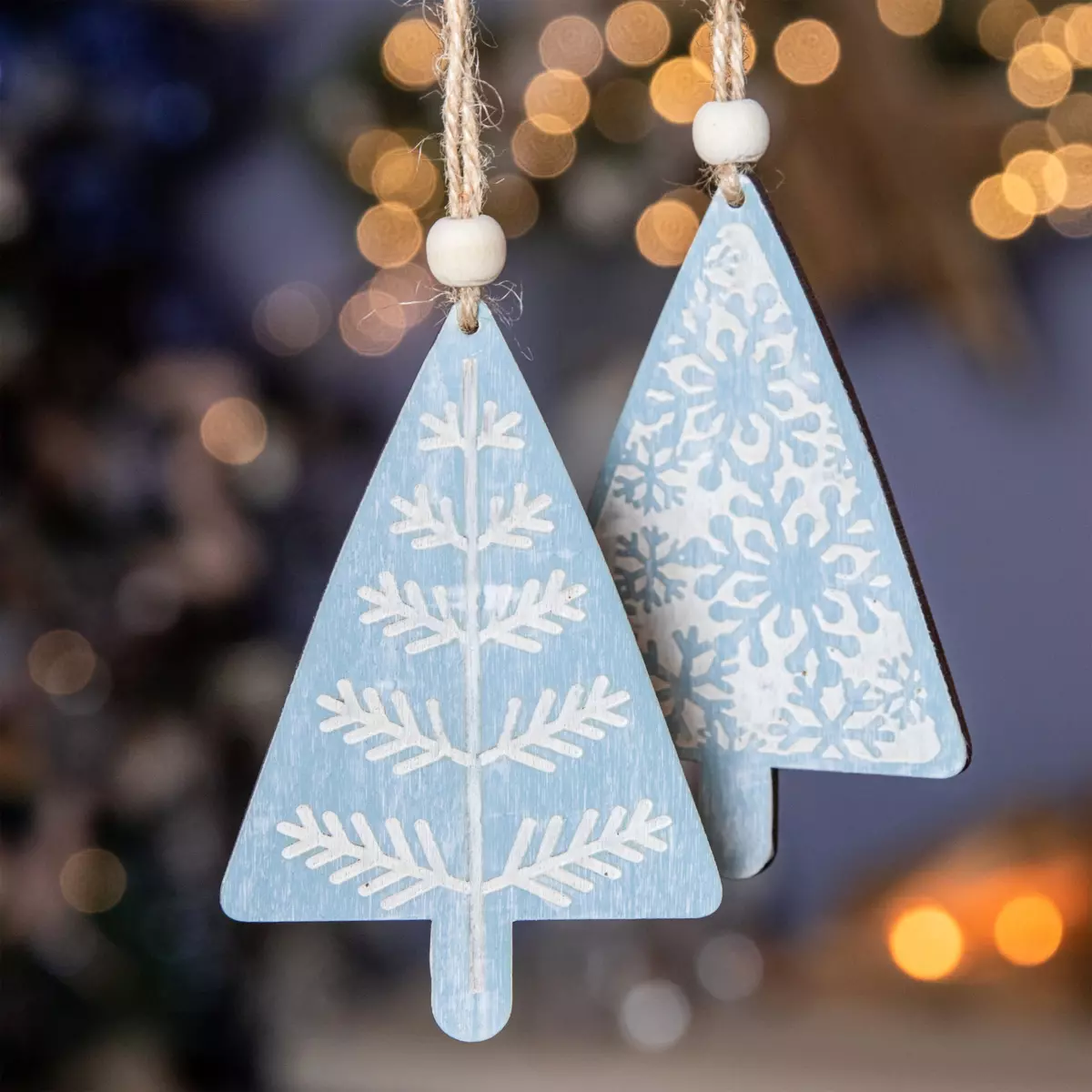 Confezione di 2 abeti Moïna Blu 1