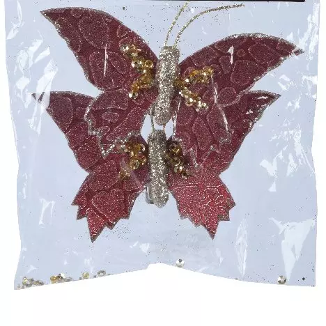 Set di 2 farfalle Leïla Viola 1