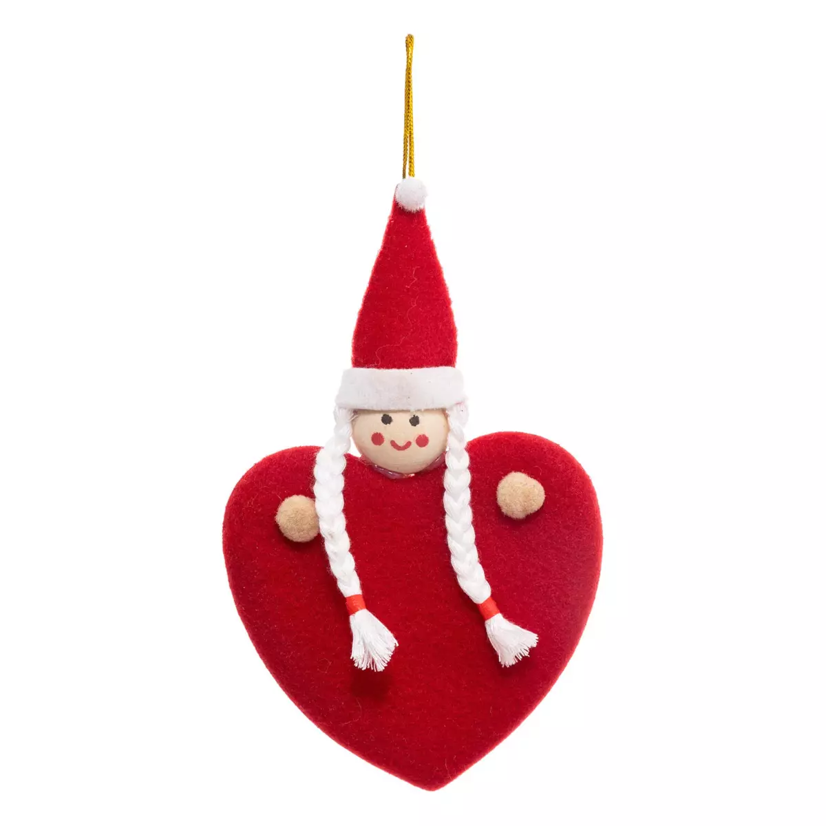bambolina cuore di Natale Rosso 1