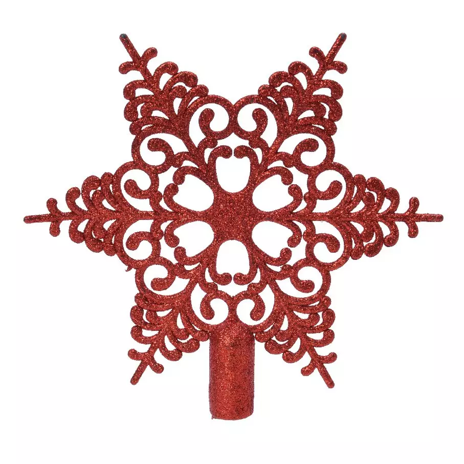Puntale albero Fiorella Rosso 1