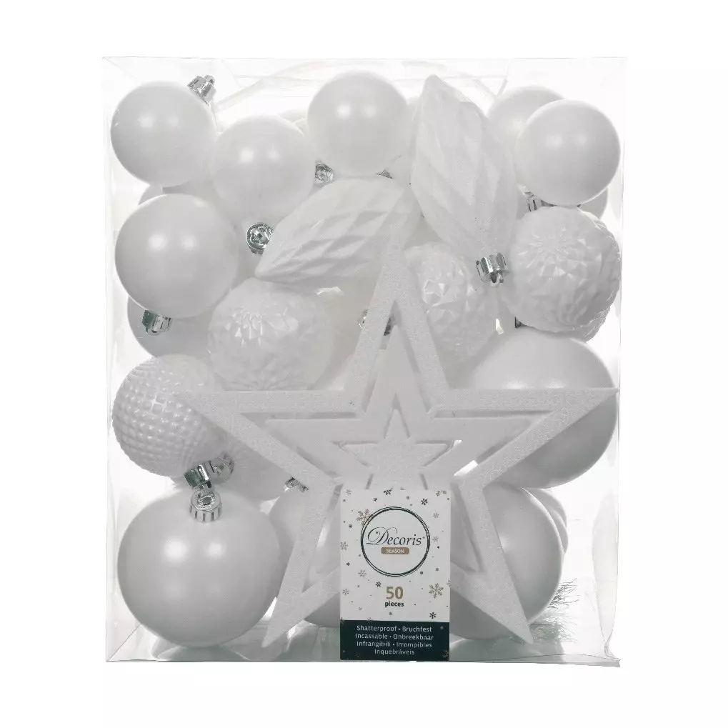 Kit de décoration de sapin de Noël Mély Blanc 1