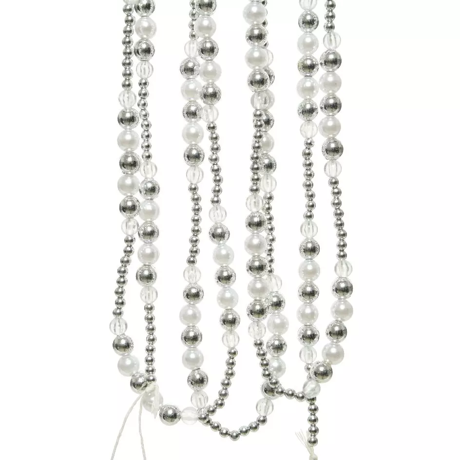 Ghirlanda perle Bianca Argento 1