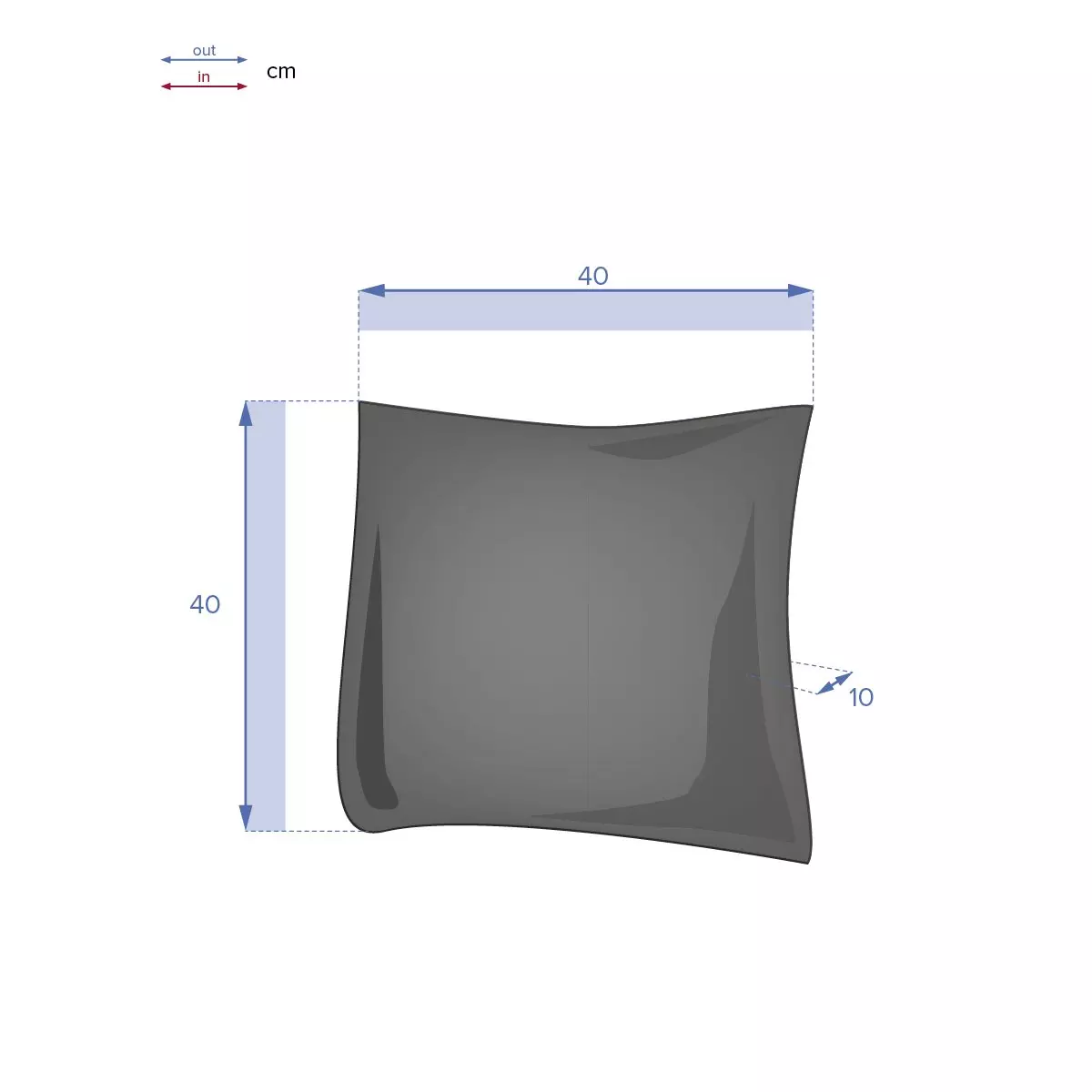 Cuscino (40 cm) Korai Blu indaco 5