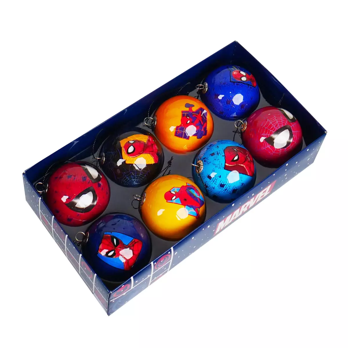 Coffret de 8 boules de Noël (D60 mm) Disney Spiderman Multicolore 1