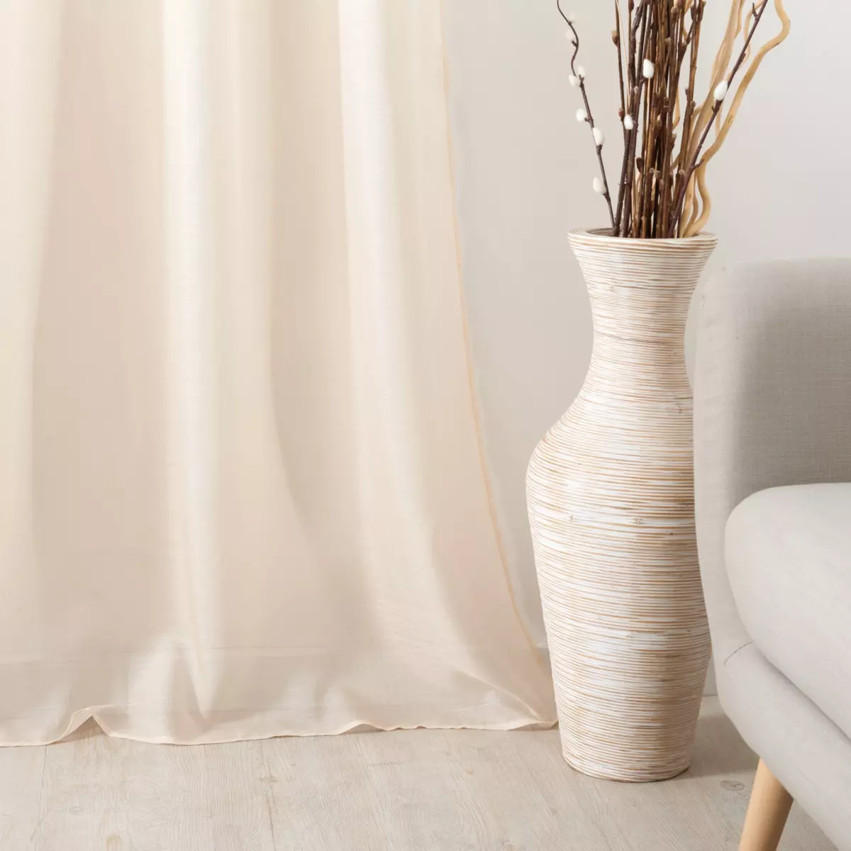 Voilage (145 x 240 cm) Givrée Beige 4