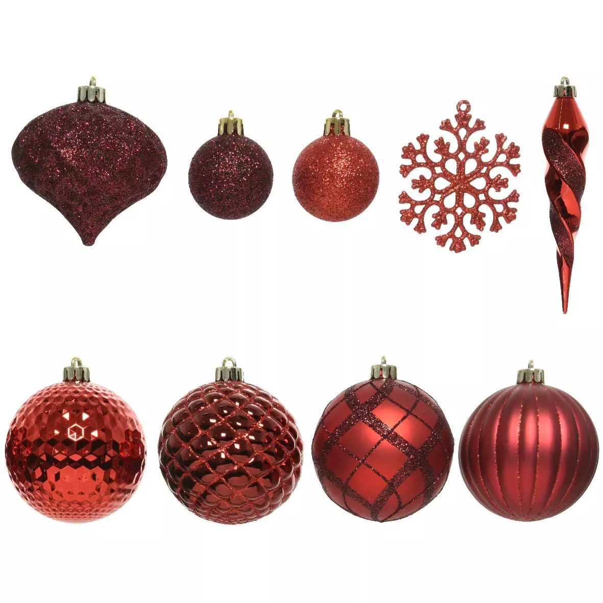 Baumschmuck-Set Zaven Weinrot/ Rot 2