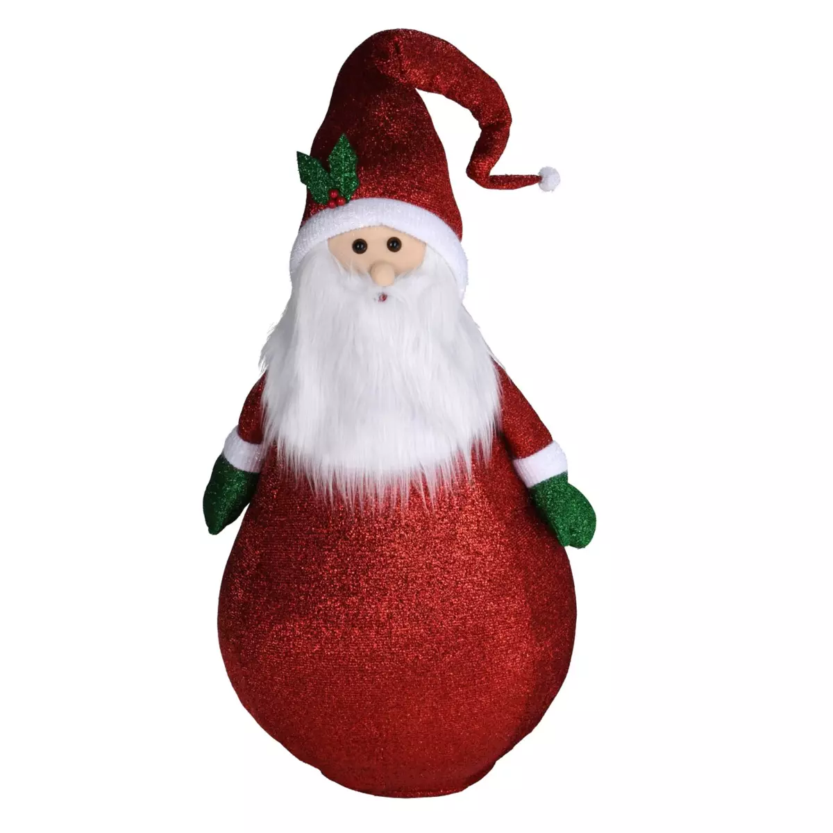 Père Noël pliable lumineux à piles H140 cm rouge 2