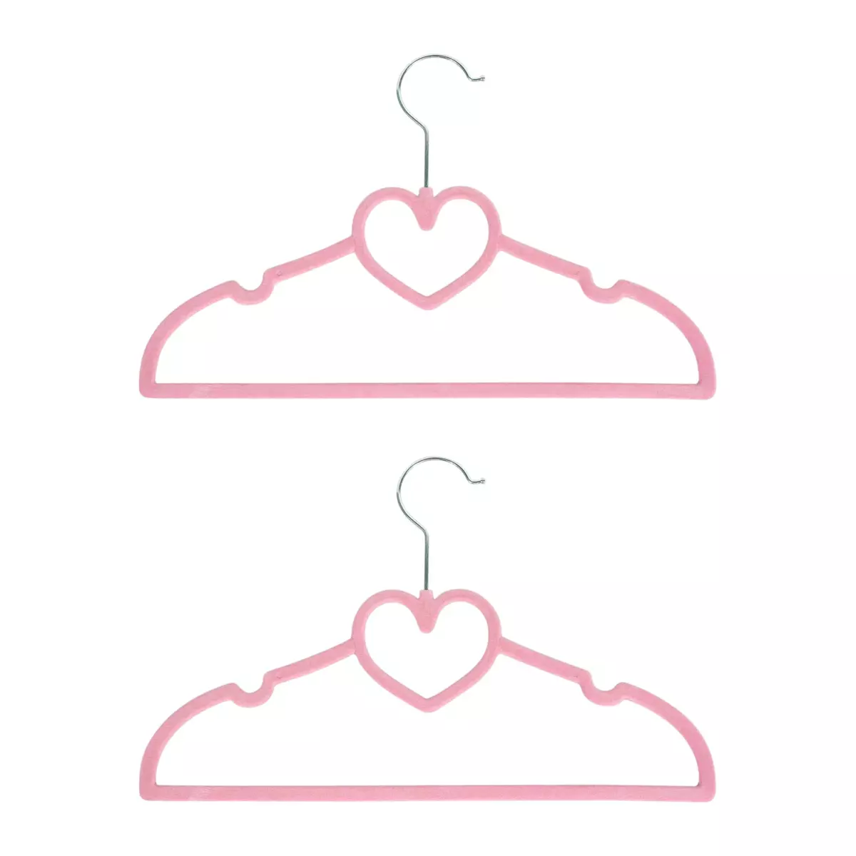 Lot de 2 cintres enfant Coeur Rose 1