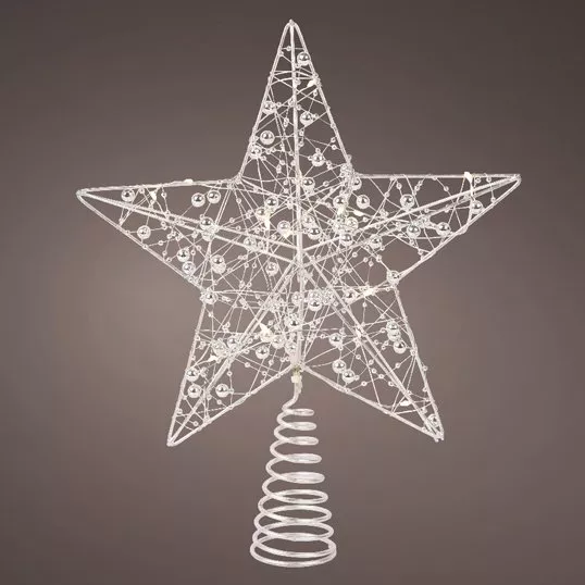 Puntale albero luminoso Angie Argent/ Bianco caldo 2