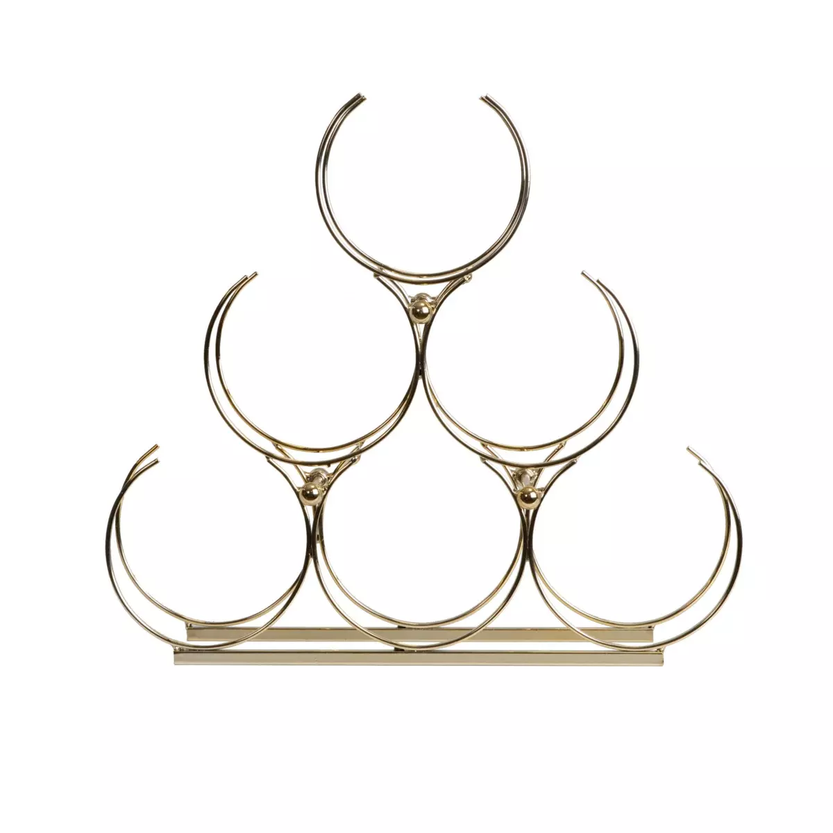 Metalen flessenrek (H 28 cm) Noa Goudkleurig