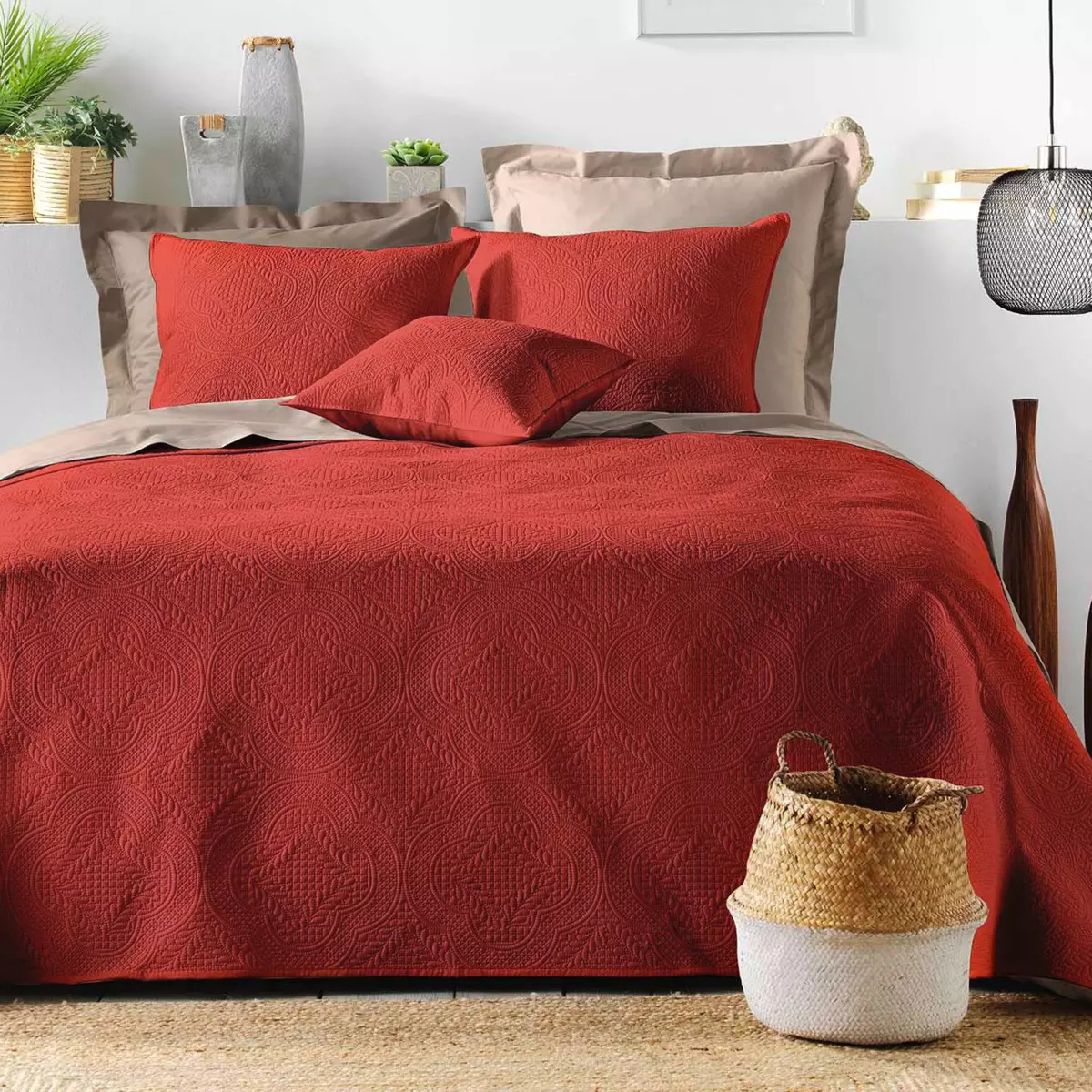 Housse de coussin (60 cm) Romane Terracotta 3