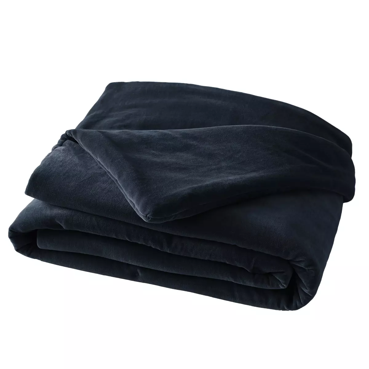 Bedloper katoenfluweel (90 x 200 cm) César Donkerblauw 2