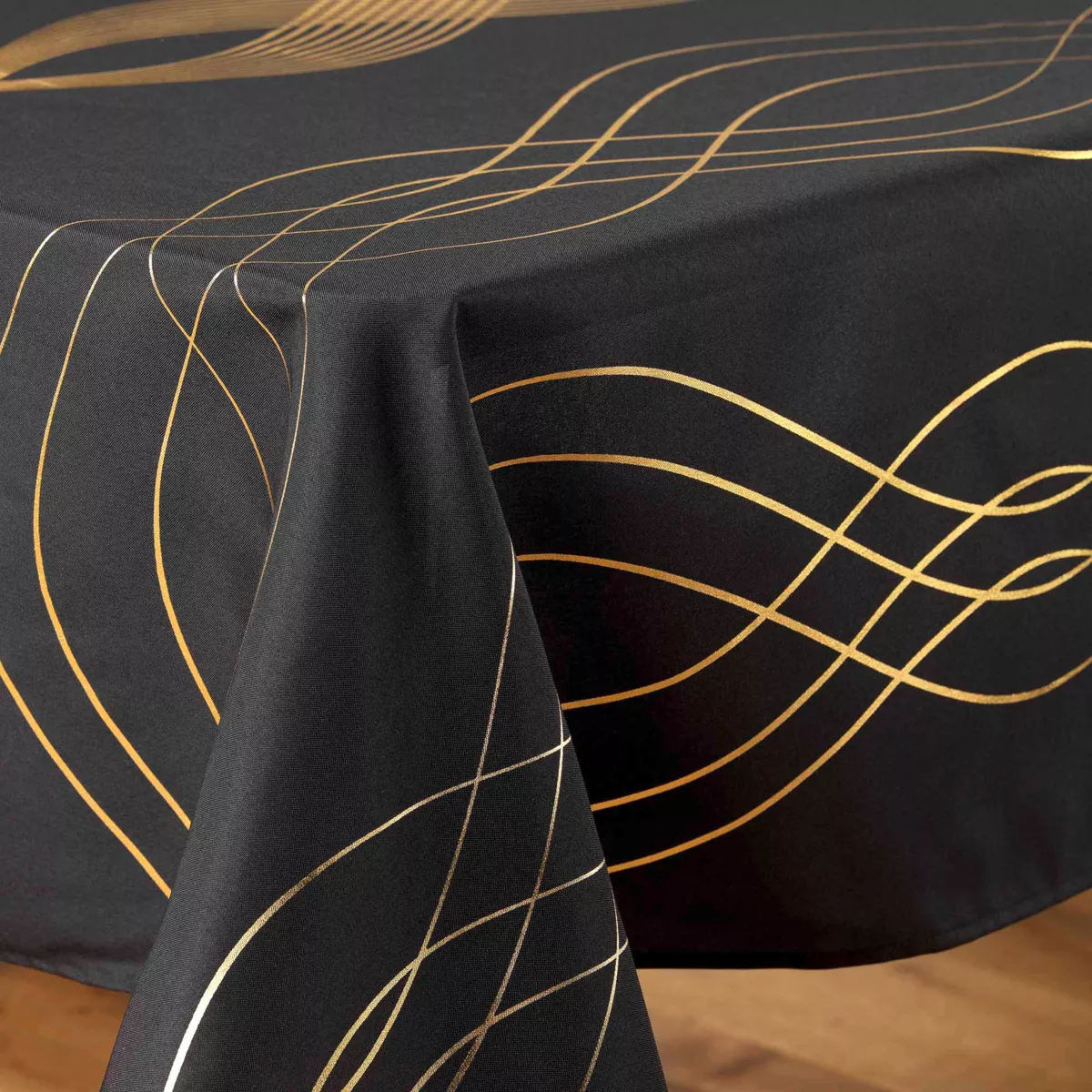 Tafelkleed rechthoekig (L240 cm) Elona Zwart