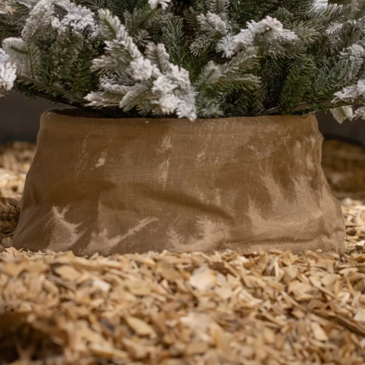 Cache pied de sapin Jute Naturel 1