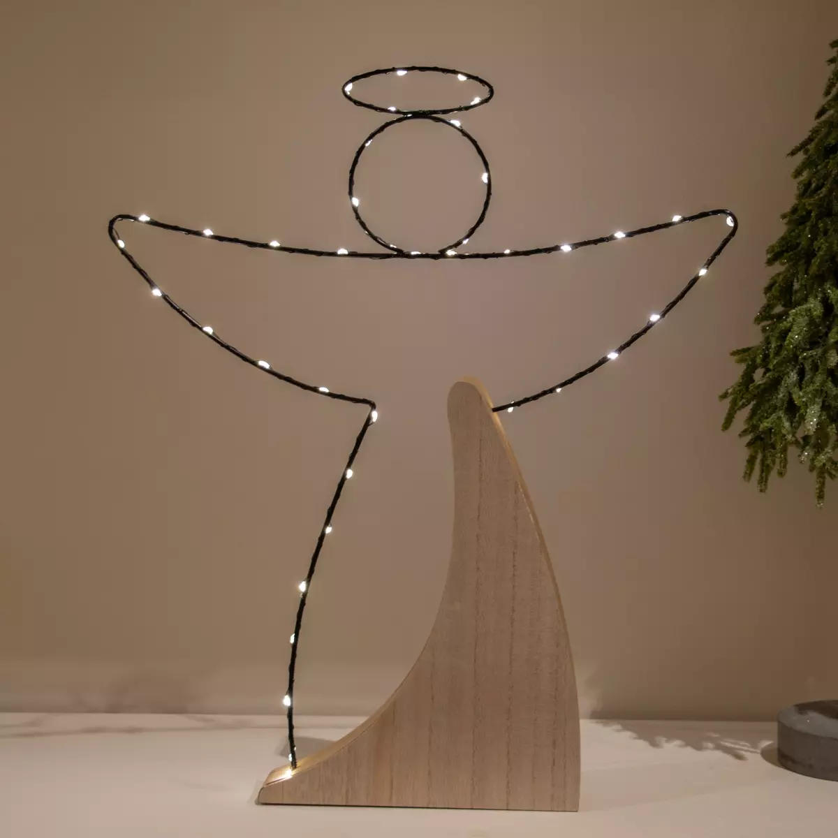 Ange lumineux Glory à piles PM Blanc chaud 1