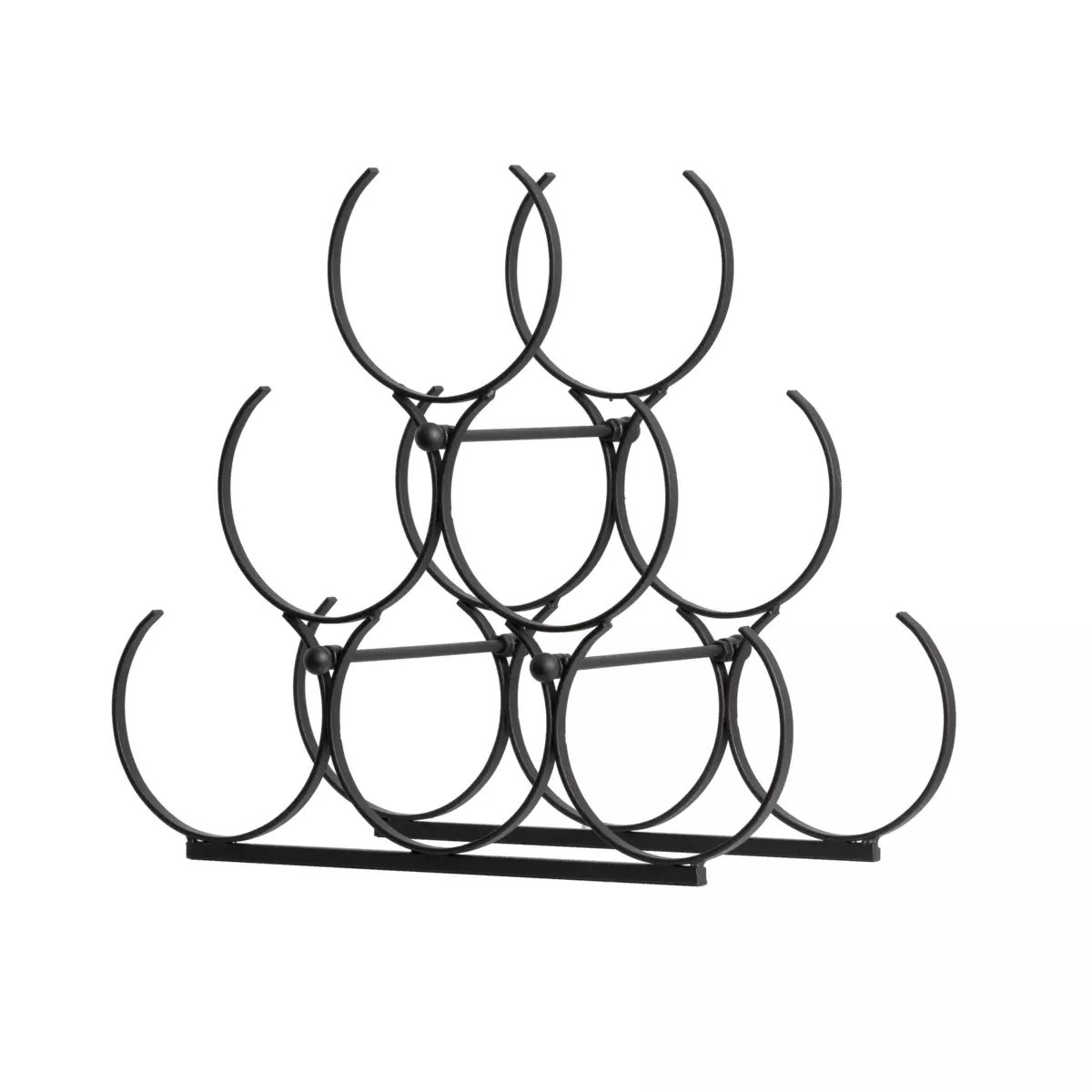 Metalen flessenrek (H 28 cm) Noa Zwart