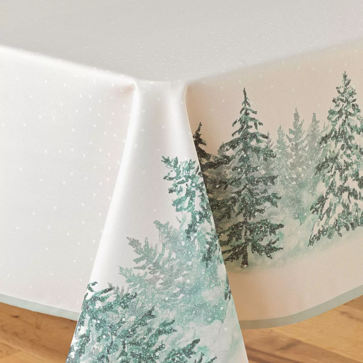 Nappe de Noël rectangulaire (150 x 300 cm) Christmas Ecru