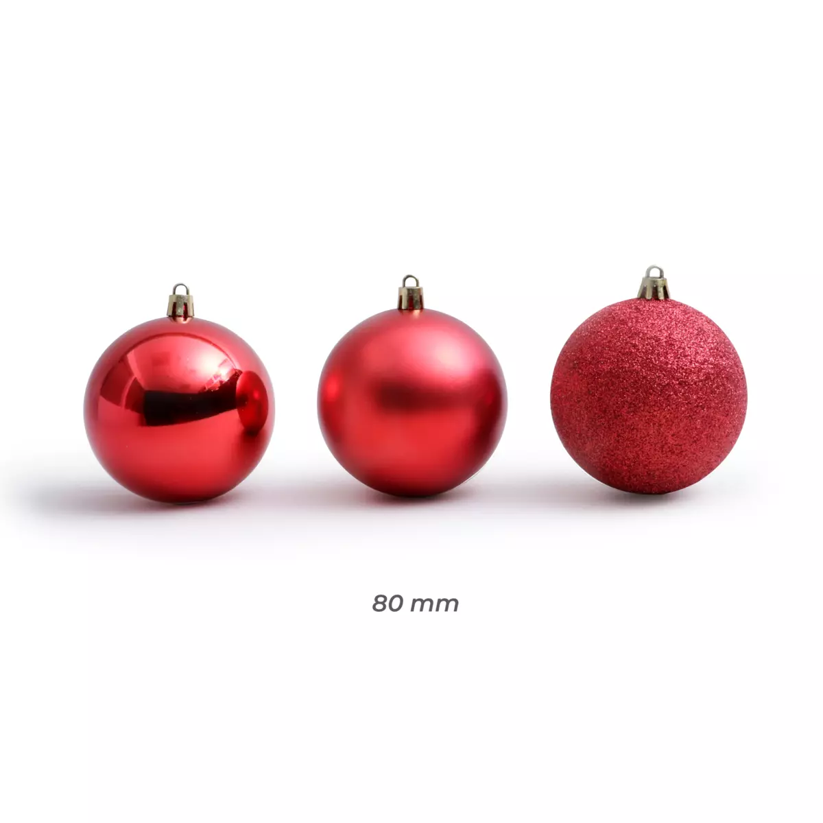 Lot de 30 boules de Noël (D80 mm) New Alpine Rouge 4