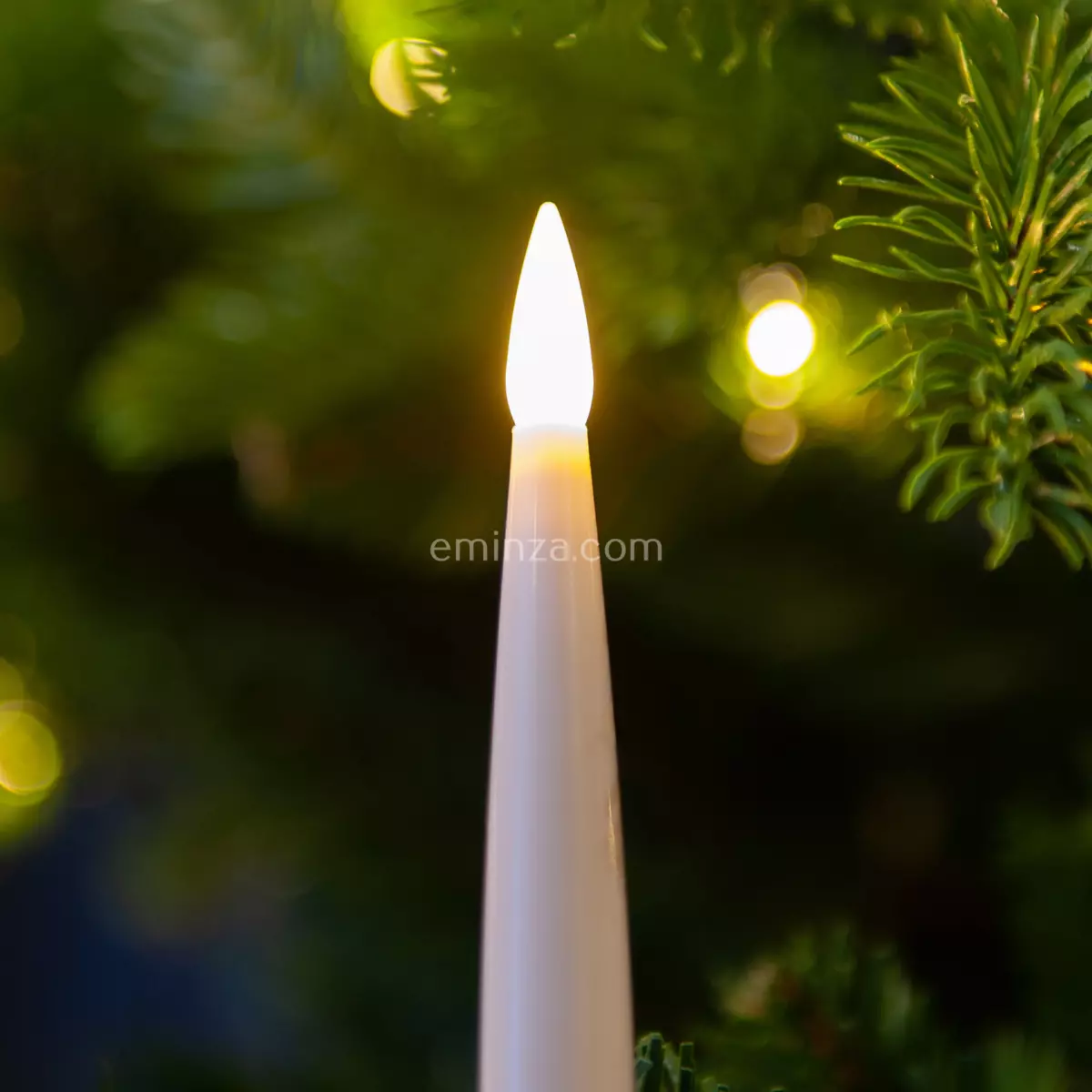 Lotto di 10 candele Crystal bianco caldo 4