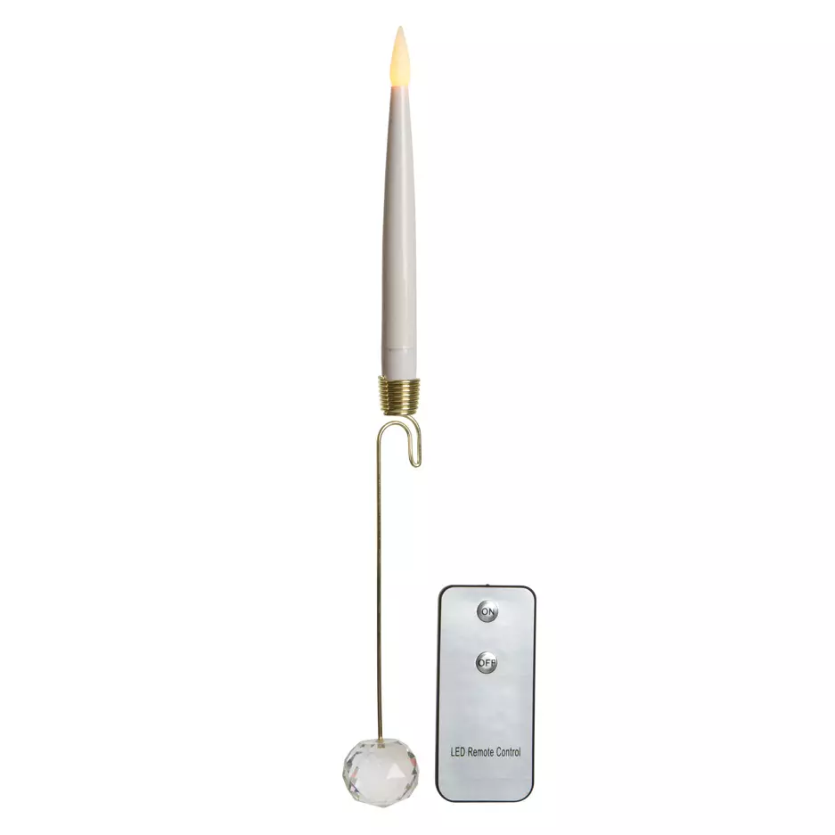 Lotto di 10 candele Crystal bianco caldo 7