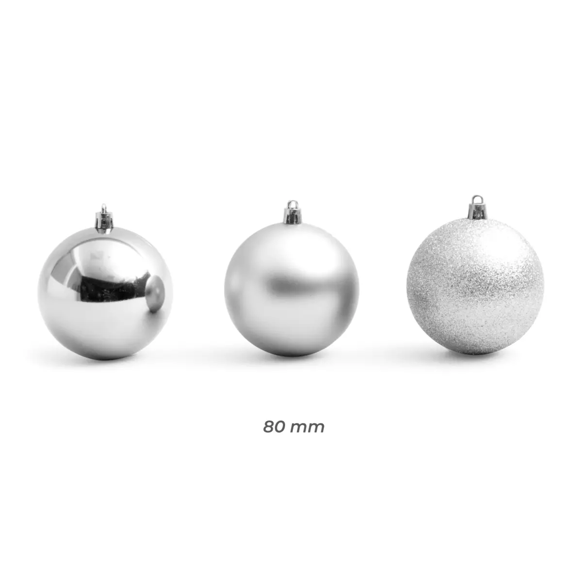 Lot de 30 boules de Noël (D80 mm) New Alpine Argent 4