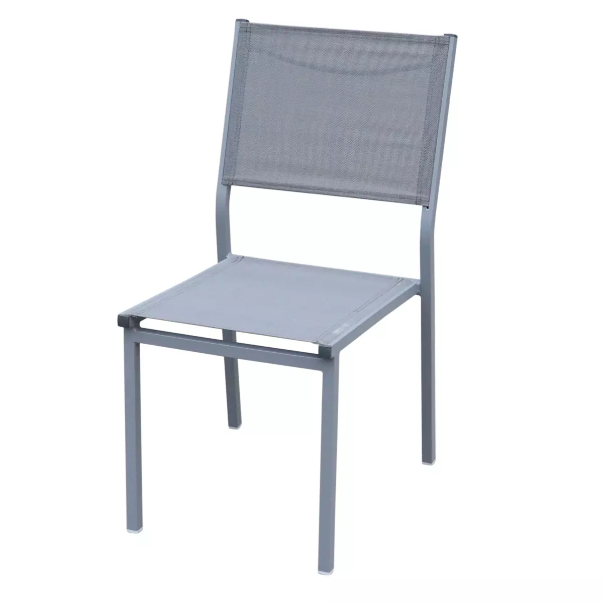 Stapelbarer Gartenstuhl Murano Aluminium - Schiefergrau