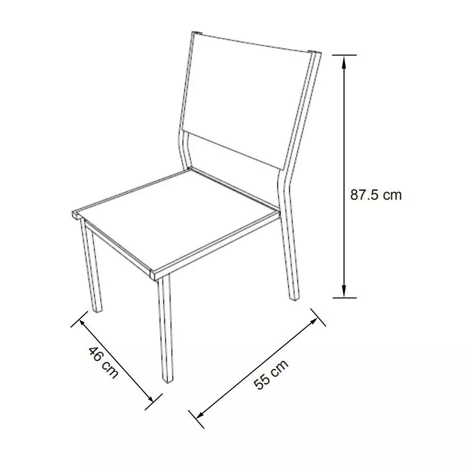 Stapelbarer Gartenstuhl Murano Aluminium - Schiefergrau
