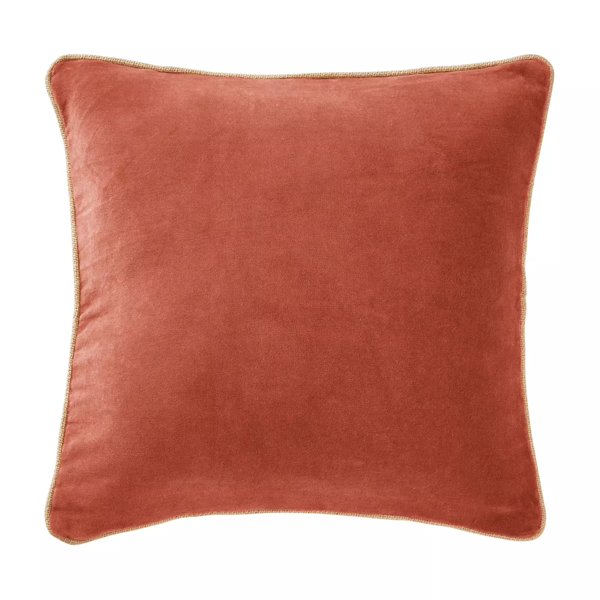 Sierkussen vierkant katoenfluweel (45 cm) César Terracotta 1
