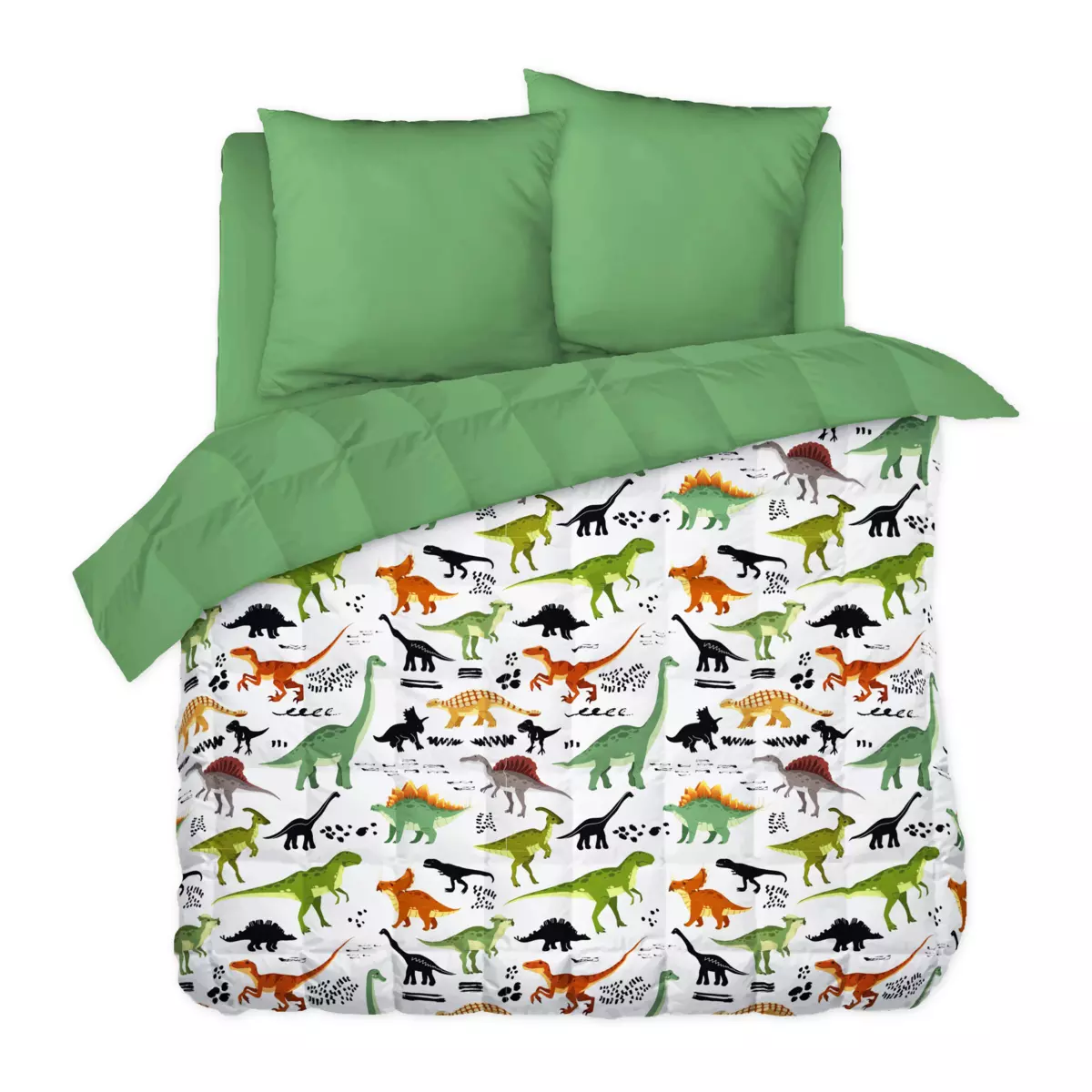 Couette imprimée enfant (260 x 240 cm) Cretace Verte 1