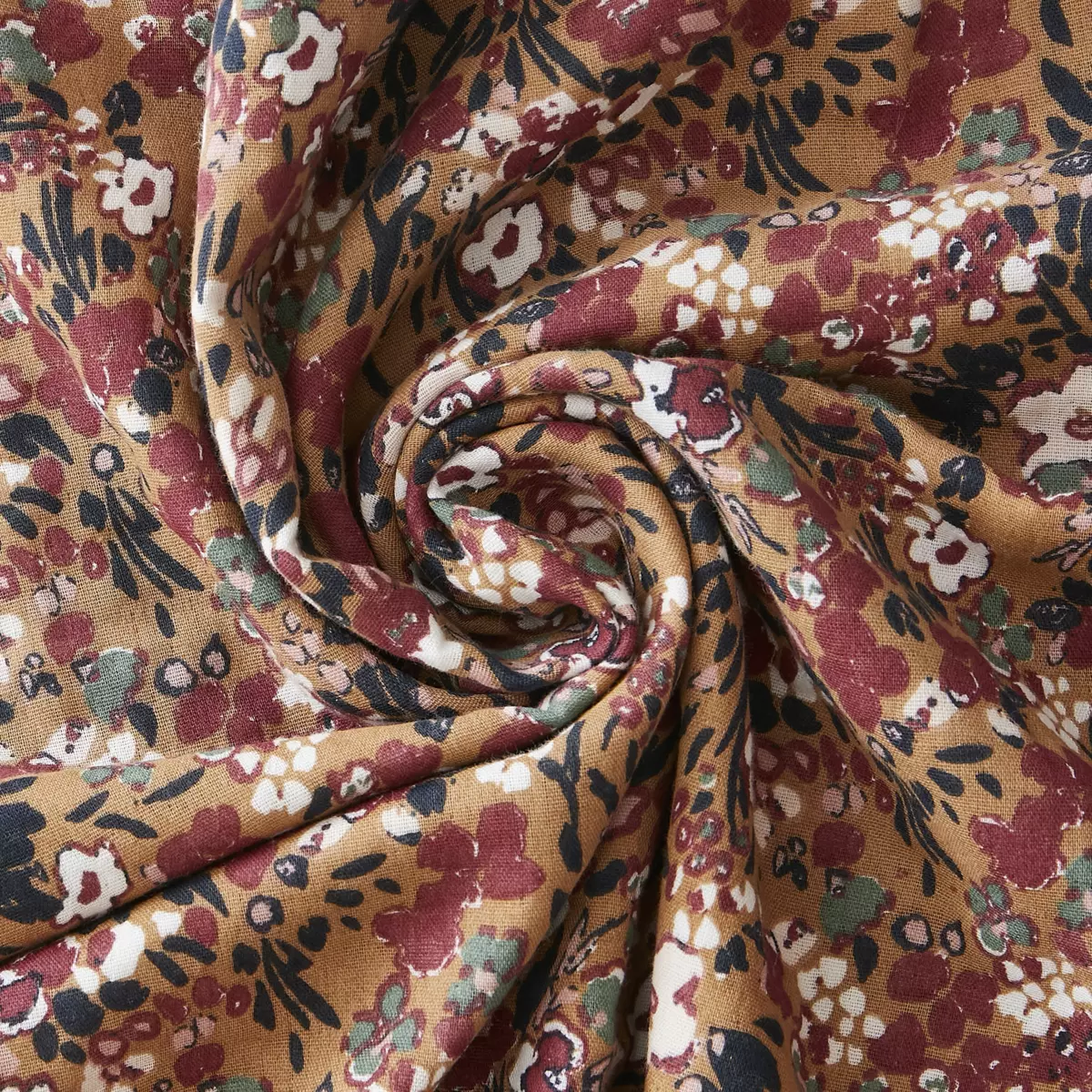 Bettbezug aus Baumwoll-Gaze (260 cm) Constance Camel