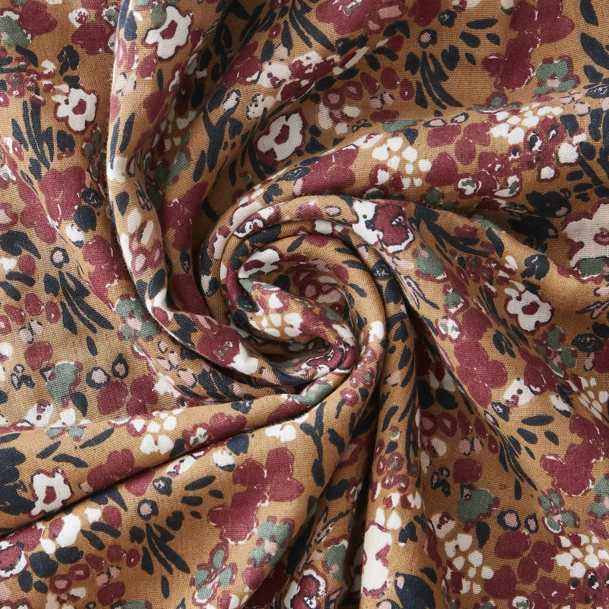 Funda Nórdica en gasa de algodón (200 cm) Constance Camel