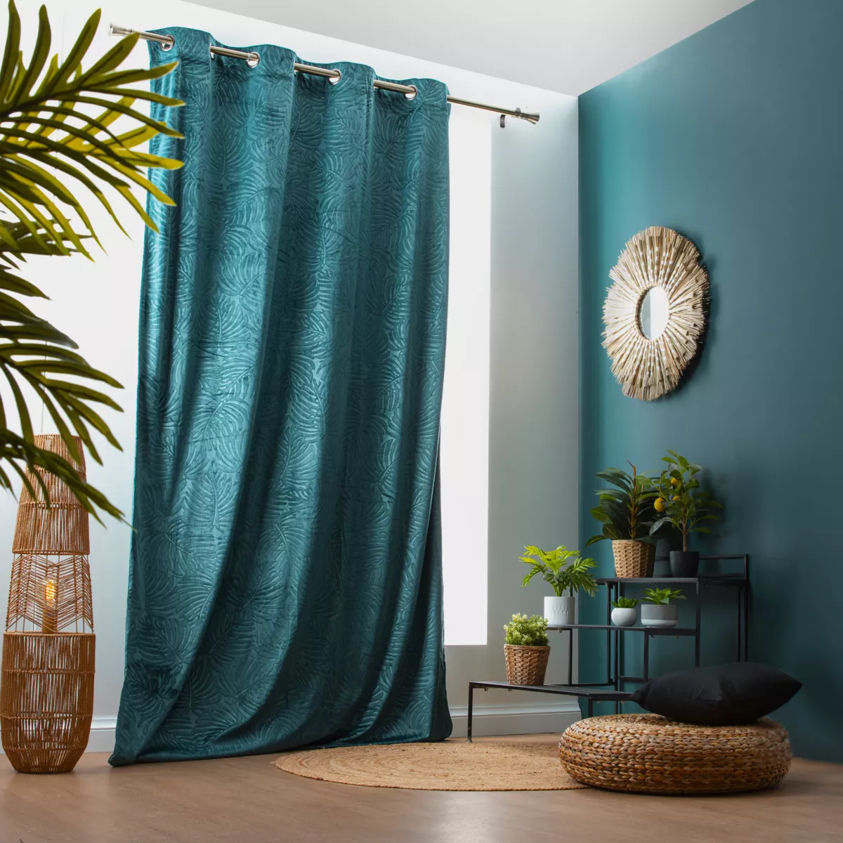 Tenda oscurante (140 x 240 cm) Analia Blu petrolio