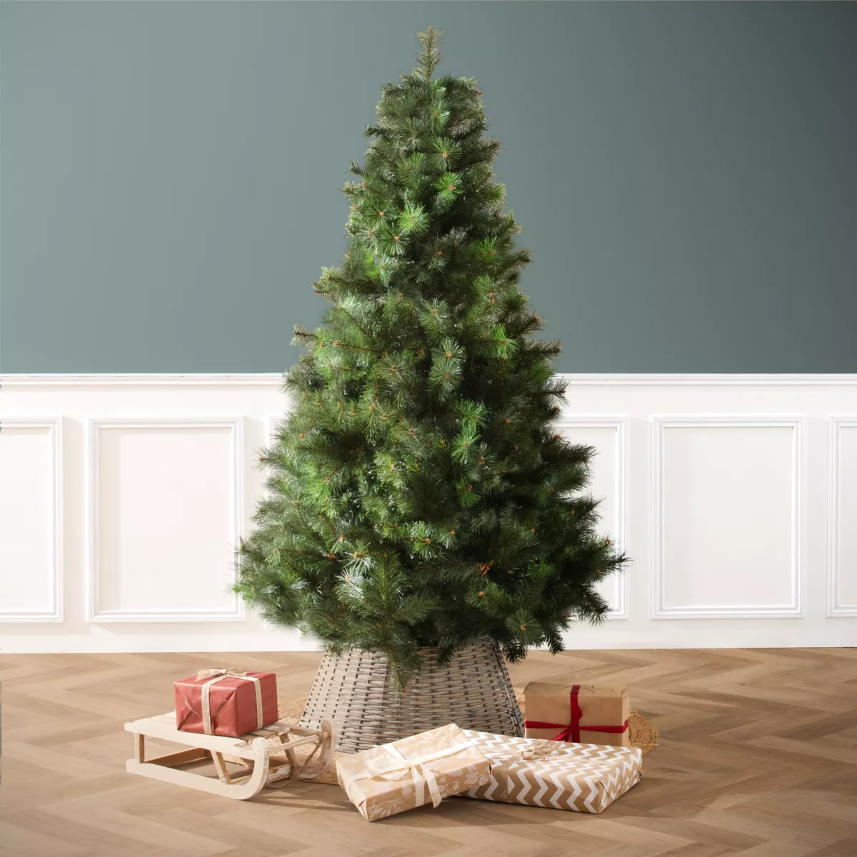 Albero di Natale artificiale Oregon Alt. 185 cm Verde abete 1
