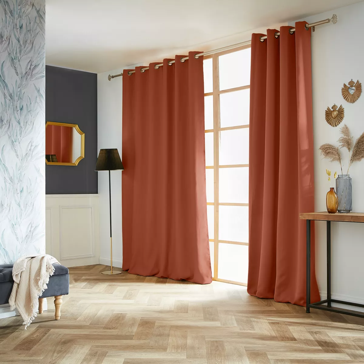 Rideau obscurcissant (180 x 260 cm) Dark Terracotta