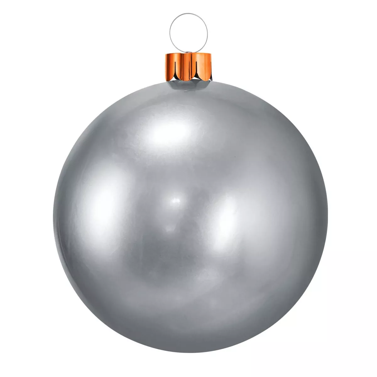 Grande pallina di Natale gonfiabile D65 cm Argento