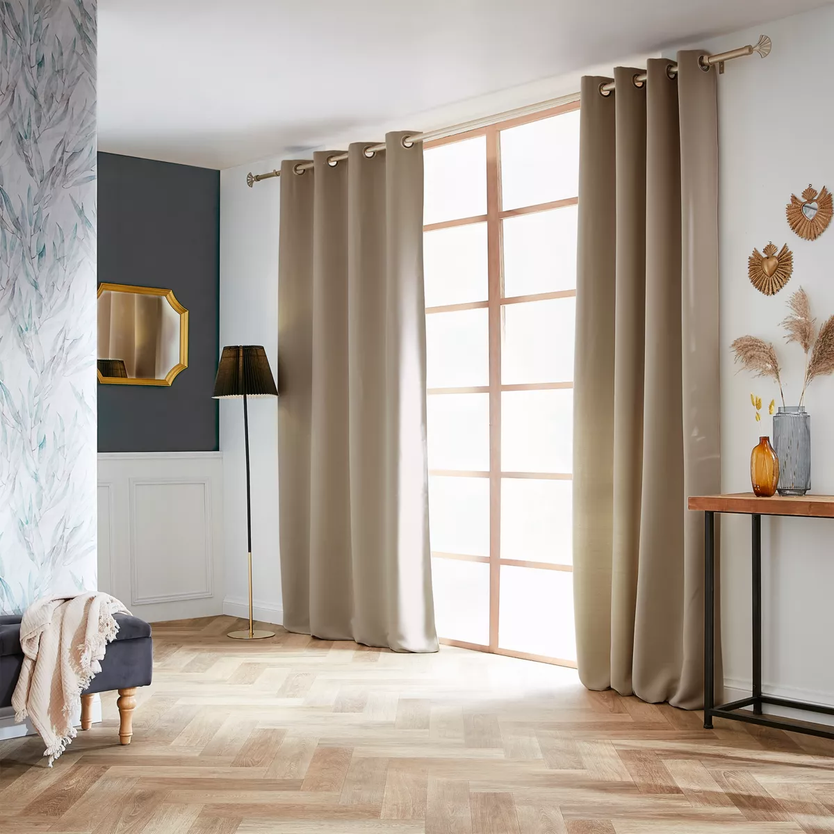 Cortina opaca (140 x 260 cm) Obscure Lino