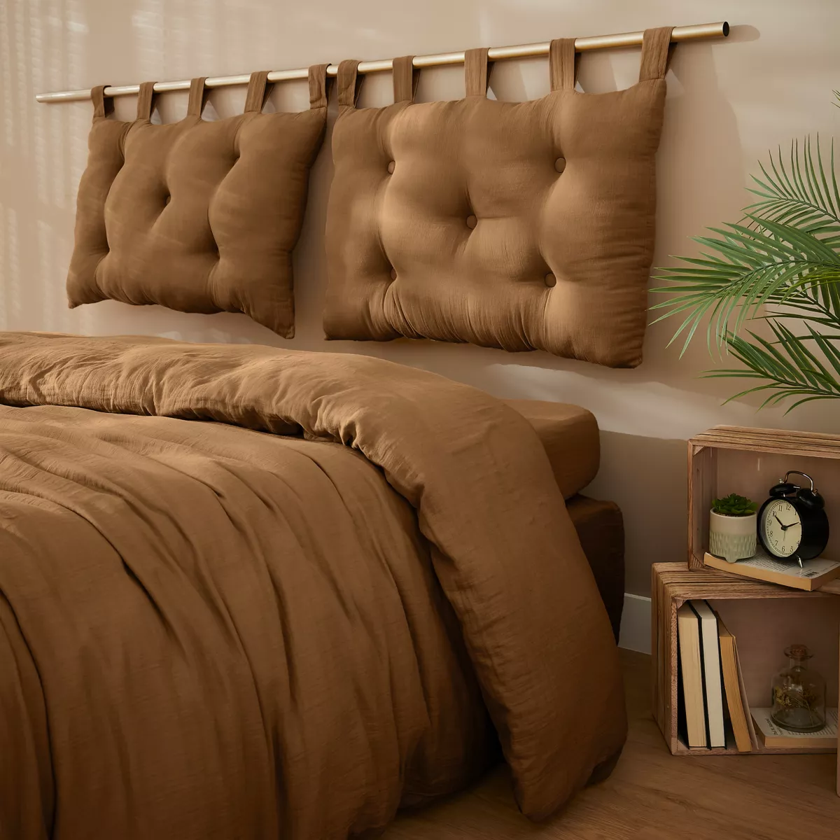 Testata letto garza di cotone (80 cm) Gaïa Camel 4