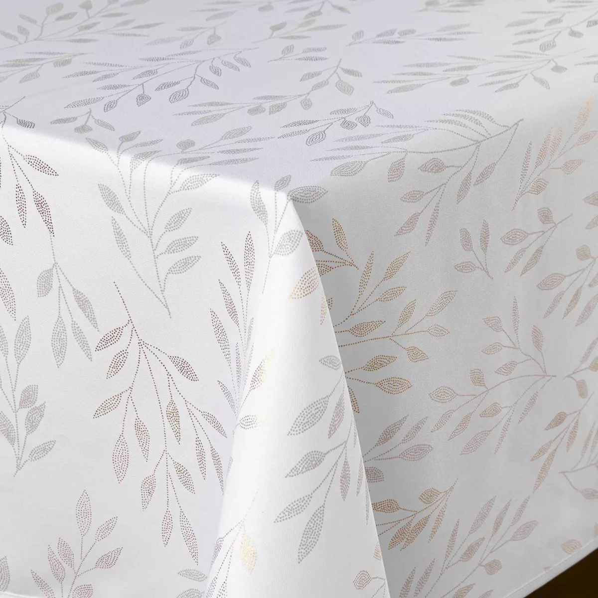 NAPPE RECTANGLE 150 x 240 CM POLYESTER IMPRIME METALLISE LONIGOLD
